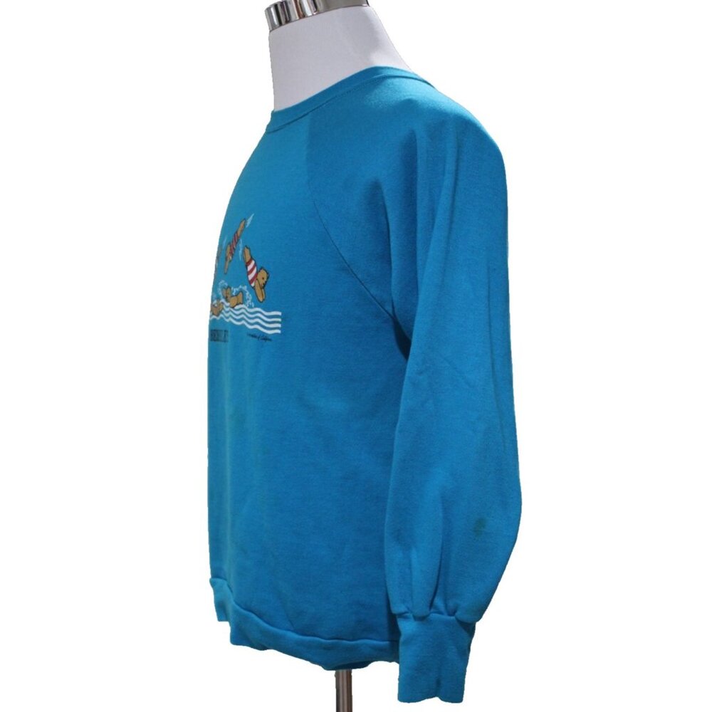 Vintage California Berkley Swimming Bears Crewneck Crew Sweatshirt Sweater 80s M - Picture 4 of 8